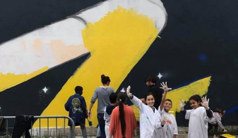 Des élèves de l’école Deyries ont participé à la fresque Metro Paradise